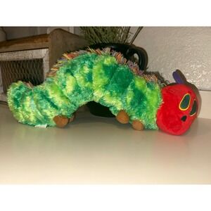Eric Carle The Very Hungry Caterpillar Plush Stuffed Animal Green Red 15 Inch